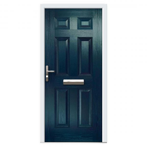 Blue 6 Panel Composite Front Door