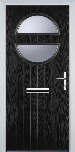 Black Circle Composite Front Door