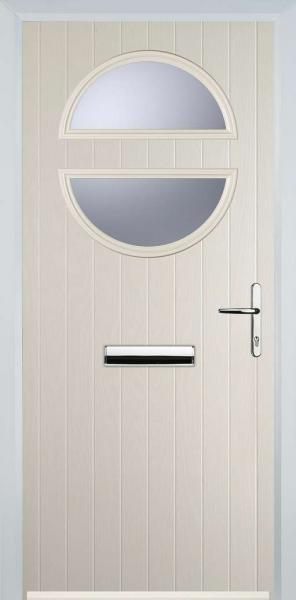 Cream Circle Composite Front Door