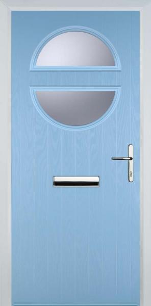 Duck Egg Blue Circle Composite Front Door