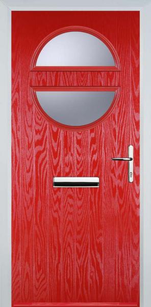 Poppy Red Circle Composite Front Door