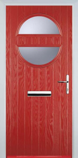 Red Circle Composite Front Door