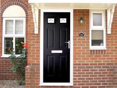 Top Lite Black 3ft Composite Front Door Set