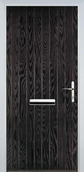 Black Brown Cottage Composite Front Door