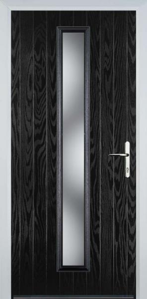 Black Cottage Long Composite Front Door