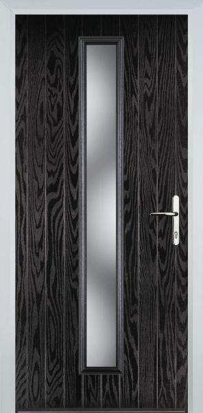 Black Brown Cottage Long Composite Front Door