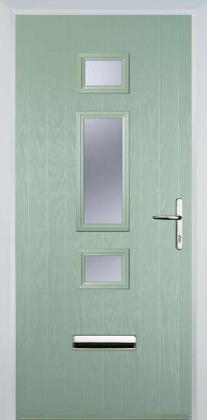 Chartwell Green Middle 3 Square Composite Front Door