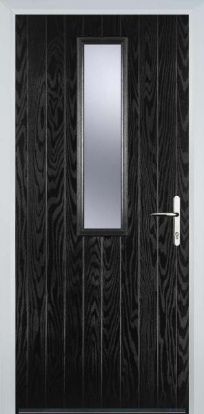 Black Middle Square Composite Front Door