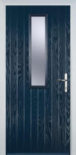 Blue Middle Square Composite Front Door