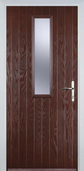 Dark Wood Middle Square Composite Front Door