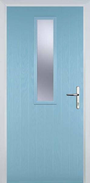 Duck Egg Blue Middle Square Composite Front Door