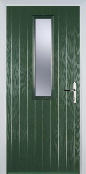 Green Middle Square Composite Front Door