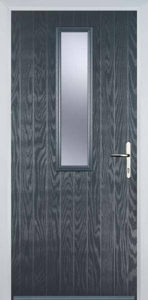 Grey Middle Square Composite Front Door