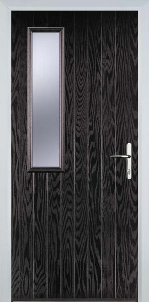 Black Brown Middle Square Left Composite Front Door