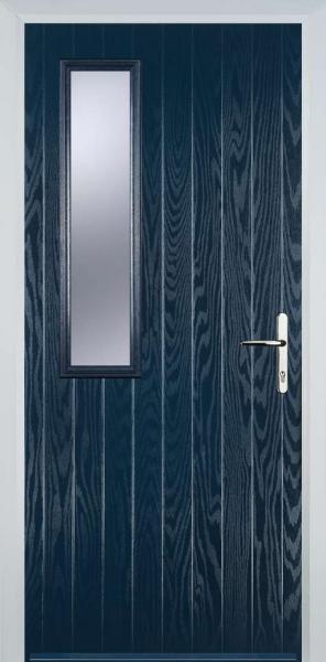 Blue Middle Square Left Composite Front Door