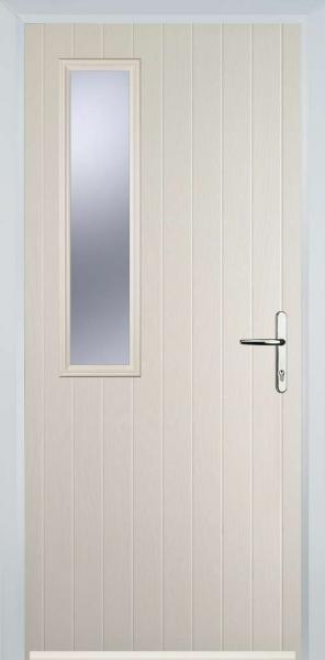 Cream Middle Square Left Composite Front Door