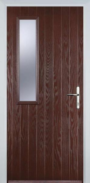 Dark Wood Middle Square Left Composite Front Door