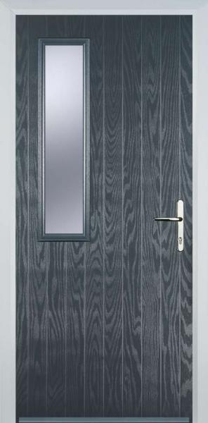 Grey Middle Square Left Composite Front Door