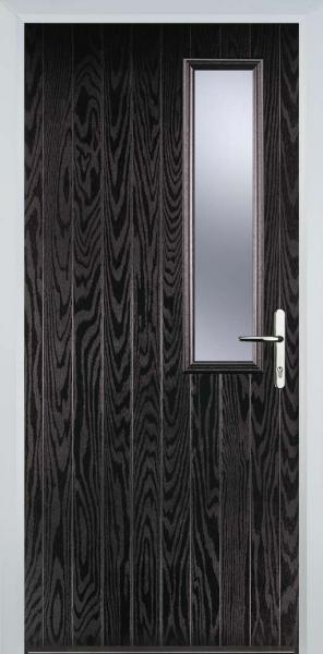 Black Brown Middle Square Right Composite Front Door