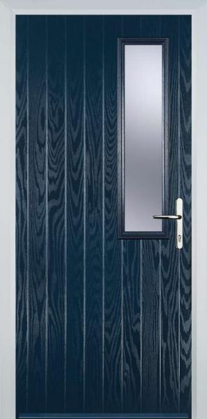 Blue Middle Square Right Composite Front Door