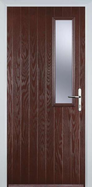 Dark Wood Middle Square Right Composite Front Door