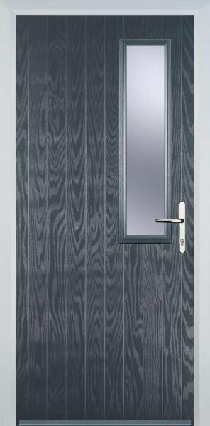 Grey Middle Square Right Composite Front Door