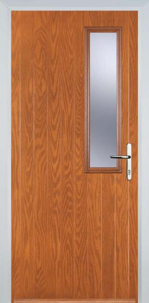 Oak Middle Square Right Composite Front Door