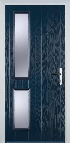 Blue Twin Side Left Composite Front Door