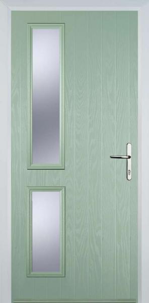 Chartwell Green Twin Side Left Composite Front Door