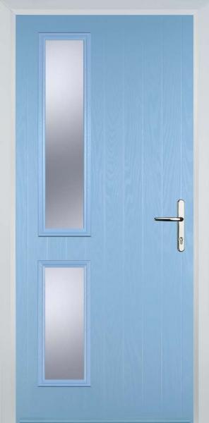 Duck Egg Blue Twin Side Left Composite Front Door