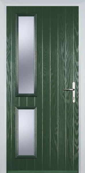 Green Twin Side Left Composite Front Door