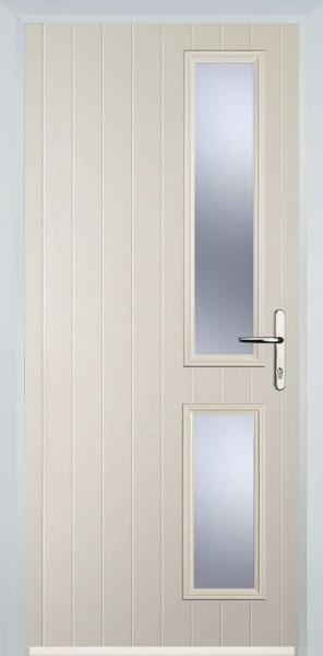 Cream Twin Side Right Composite Front Door