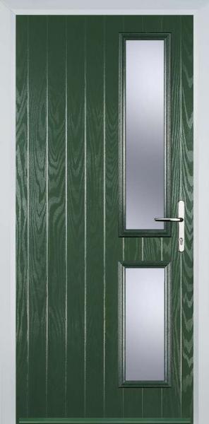 Green Twin Side Right Composite Front Door