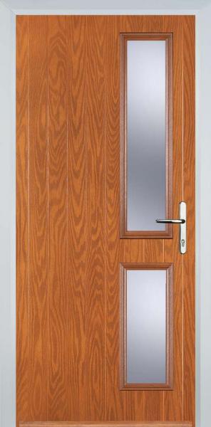 Oak Twin Side Right Composite Front Door