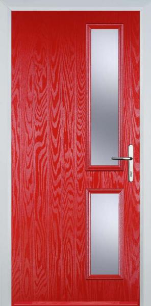 Poppy Red Twin Side Right Composite Front Door