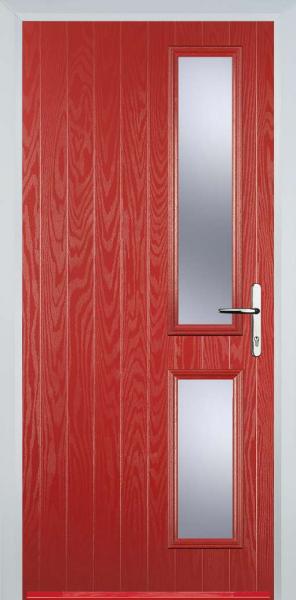 Red Twin Side Right Composite Front Door